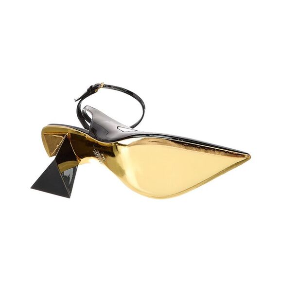 Valentino One Stud 100 Patent Slingback Pump, Black - Picture 4 of 5